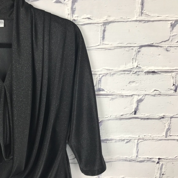 🦀 JLO top blouse black with gold shimmer XS - Picture 2 of 6